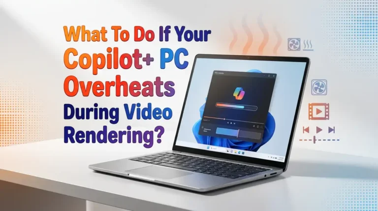 What To Do If Your Copilot+ PC Overheats During Video Rendering?