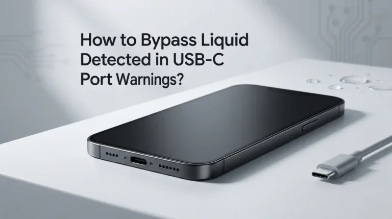 How to Bypass Liquid Detected in USB-C Port Warnings?