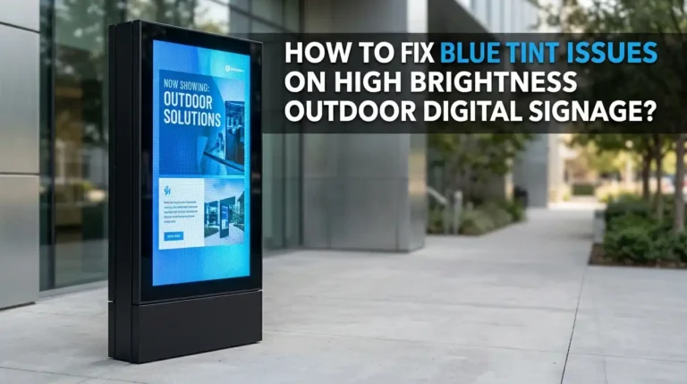 How To Fix Blue Tint Issues On High Brightness Outdoor Digital Signage?