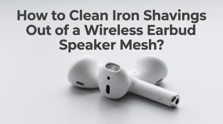 How to Clean Iron Shavings Out of a Wireless Earbud Speaker Mesh?