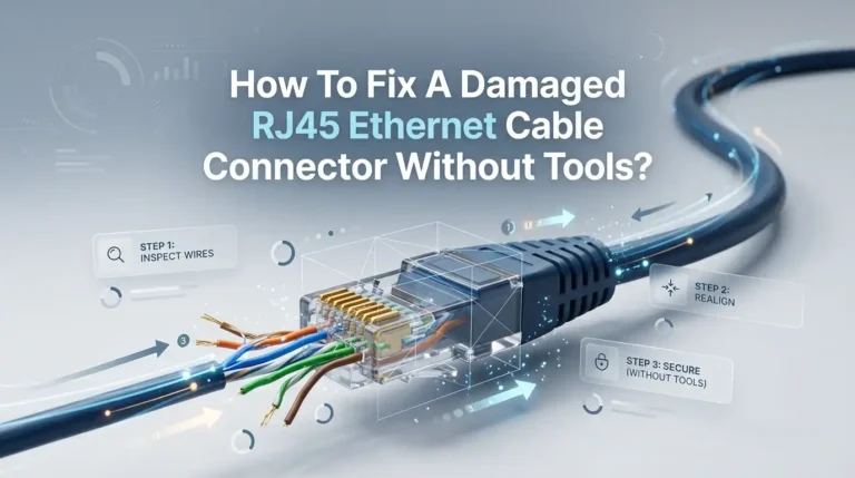 How To Fix A Damaged RJ45 Ethernet Cable Connector Without Tools?