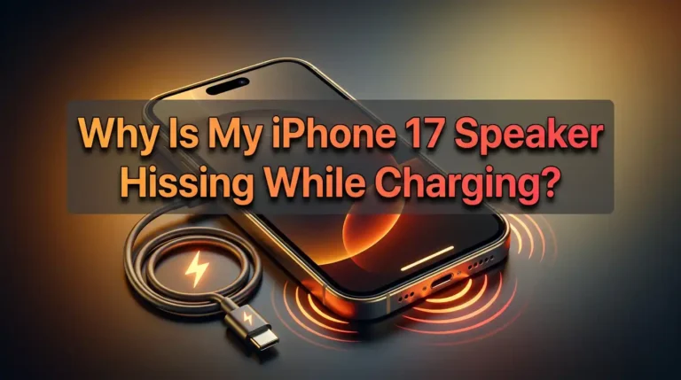 Why Is My iPhone 17 Speaker Hissing While Charging?
