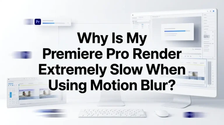 Why Is My Premiere Pro Render Extremely Slow When Using Motion Blur?