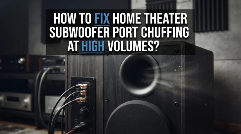 How To Fix Home Theater Subwoofer Port Chuffing At High Volumes?