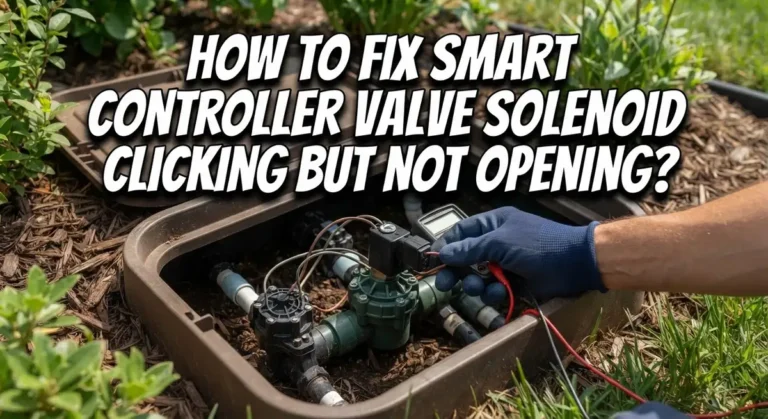 How To Fix Smart Sprinkler Controller Valve Solenoid Clicking But Not Opening?
