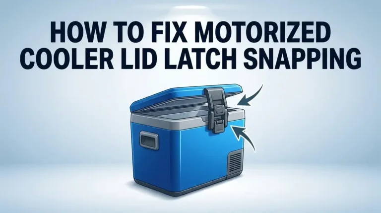 How To Fix Motorized Cooler Lid Latch Snapping?